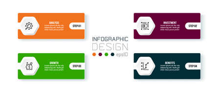 Infographic template business concept with diagram.のイラスト素材