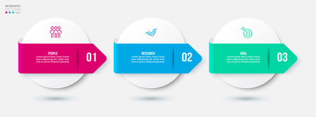 Infographic template business concept with step.のイラスト素材