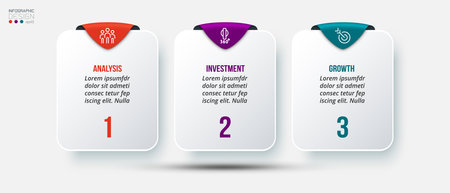 Infographic template business concept with step.のイラスト素材