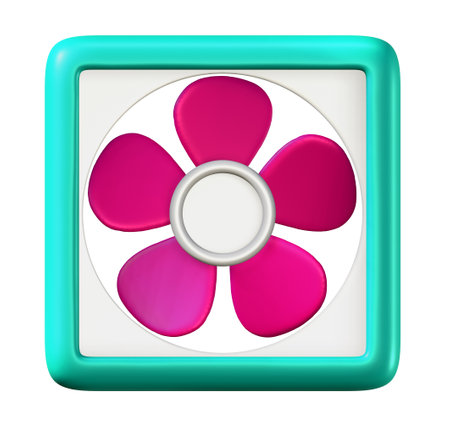 Computer fan isolated on white background. 3d rendering.の写真素材