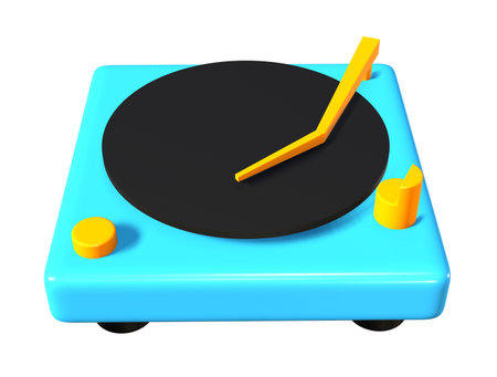 Turntable isolated on white background. 3d render.