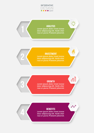 Infographic template business concept with workflow.のイラスト素材