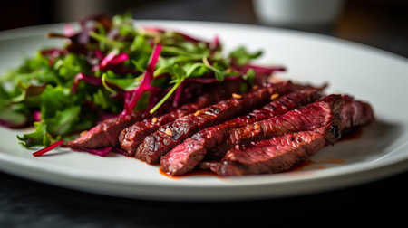 Skirt Steak is delicious food. AI Generated.の素材