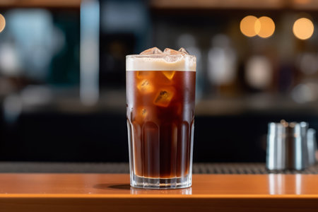 Close-up Nitro cold brew, Coffee. AI Generated.の素材