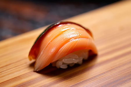 Close-up top view of ingredients Scallop, Japanese food. AI Generated.の素材