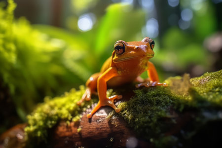Frogs in nature, national geography, Wide life animals. AI Generated.の素材