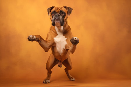 Cute Boxer in nature, national geography, Wide life animals. AI Generated.の素材