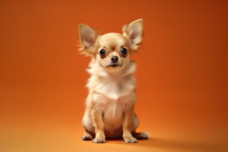Cute Chihuahua in nature, national geography, Wide life animals. AI Generated.の素材