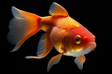 Cute Goldfish in nature, national geography, Wide life animals. AI Generated.の素材