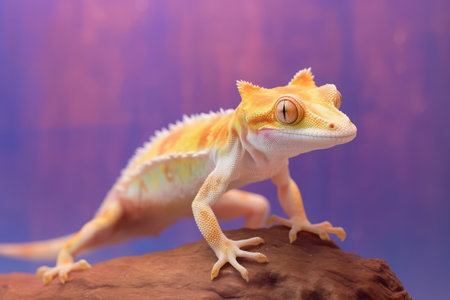 Very cute Crested Gecko in nature, national geography, Wide life animals. AI Generated.の素材