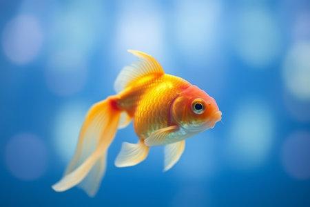 animal, pet, forest, nature, zoo, wildlife, ai, generate, illustration, wild, cute, fish, goldfish, gold, aquariumの素材