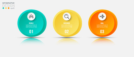 Infographic template business concept with step.のイラスト素材
