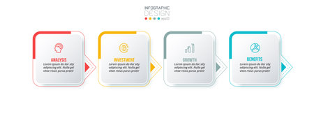 Timeline chart business infographic template.のイラスト素材