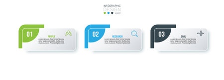 Infographic template business concept with step.のイラスト素材