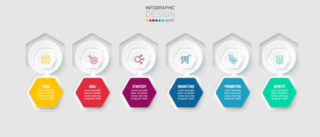 Business concept infographic template with option.のイラスト素材