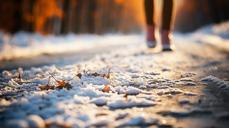 Cross-Country Skiing, winter sports.の素材