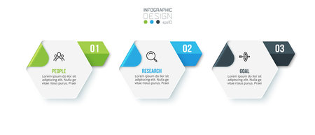 Infographic template business concept with step.のイラスト素材