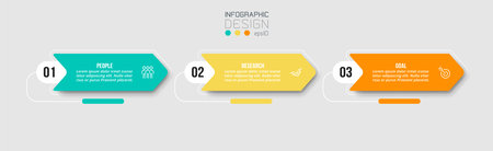3 Step presentation for business infographic vector design.のイラスト素材