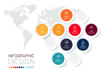 Infographic template business concept with diagram.のイラスト素材