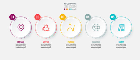 Infographic template business concept with step.のイラスト素材