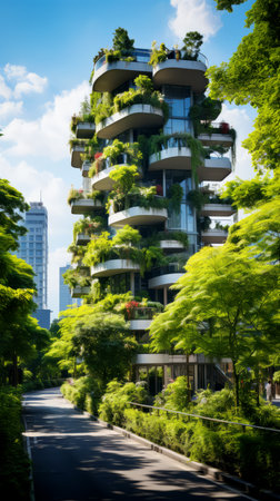 Beautiful view of the modern architecture of the city.の素材