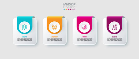Business concept infographic template with option.のイラスト素材