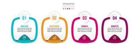 4 step infographic template business concept.のイラスト素材