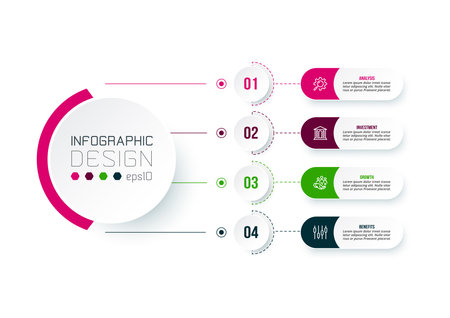 Infographic template business concept with diagram.のイラスト素材