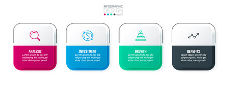 Infographic template business concept with option.のイラスト素材