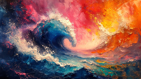 Abstract colorful background with space for text or image, computer generatedの素材