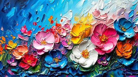 Oil painting on canvas. Abstract art background. Fragment of artworkの素材