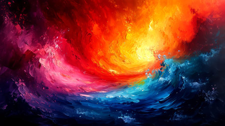 Abstract watercolor background. Colorful abstract painting. Computer generated illustration.の素材