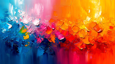 Abstract colorful background of oil paint on a palette.の素材