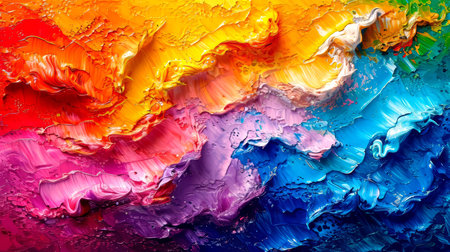 Texture mixed oil paints in different colors and saturation studioの素材