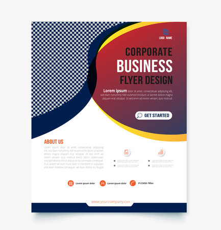 Corporate business flyer design template.のイラスト素材