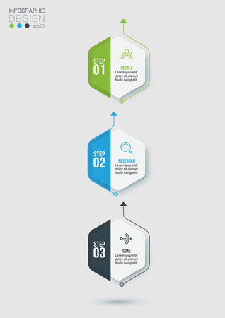 Infographic template business concept with workflow.のイラスト素材