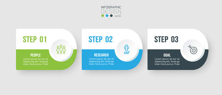 Infographic template business concept with step.のイラスト素材
