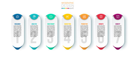 Infographic template business concept with step.のイラスト素材