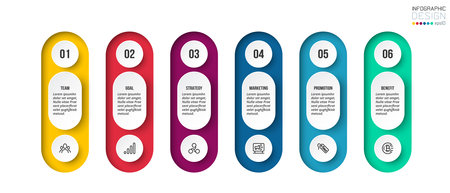 Infographic template business concept with step.のイラスト素材