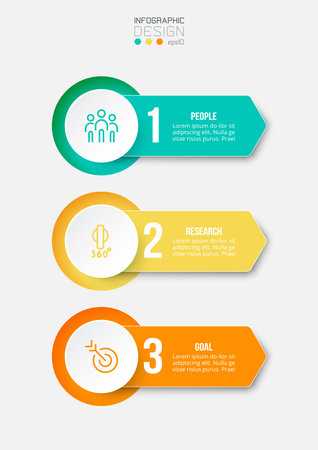 Infographic template business concept with workflow.のイラスト素材