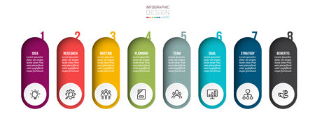 Infographic template business concept with step.のイラスト素材