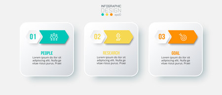 Infographic template business concept with step.のイラスト素材