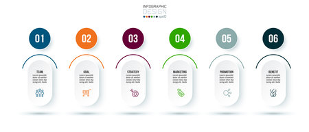 Timeline chart business infographic template.のイラスト素材