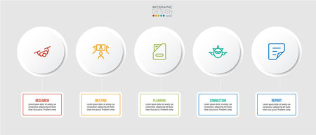 Timeline chart business infographic template.のイラスト素材