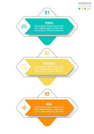 Infographic template business concept with workflow.のイラスト素材