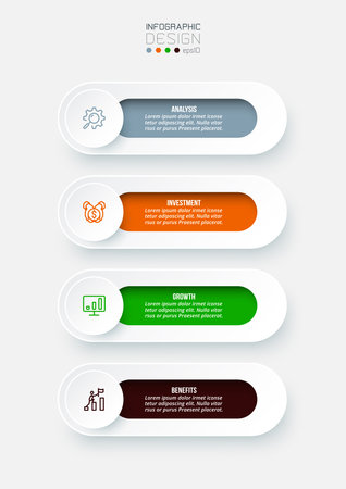 Infographic template business concept with workflow.のイラスト素材