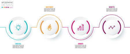 Timeline chart business infographic template.のイラスト素材