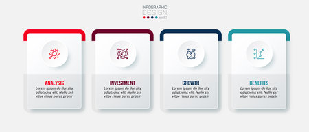 Business concept infographic template with option.のイラスト素材