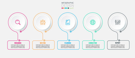 Timeline chart business infographic template.のイラスト素材