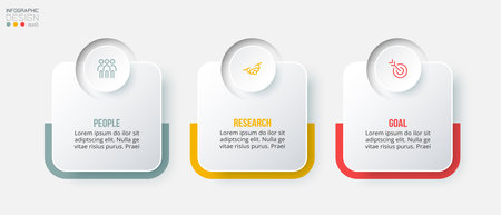 Business concept infographic template with option.のイラスト素材